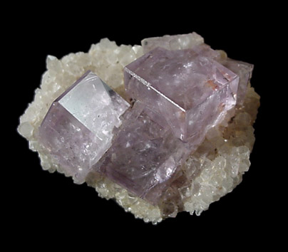 Fluorite on Quartz from Berbes Mine, Ribadesella, Asturias, Spain