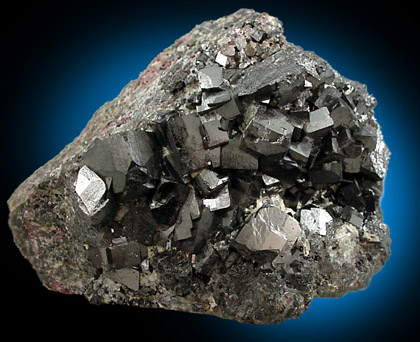 Magnetite, rare cubic crystals from 2500' level, ZCA Mine #4, Balmat, St. Lawrence County, New York