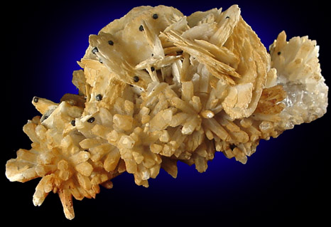 Barite on Quartz with Sphalerite from Silver King Mine, Park City, Utah