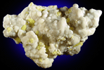 Sulfur on Aragonite from Agrigento District (Girgenti), Sicily, Italy