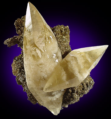 Calcite on Pyrite from 28 Stope, Fletcher Mine, Reynolds County, Missouri