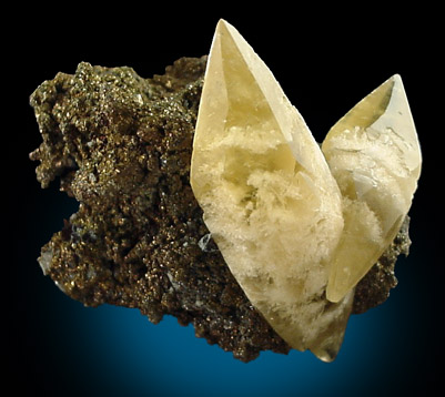 Calcite on Pyrite from 28 Stope, Fletcher Mine, Reynolds County, Missouri