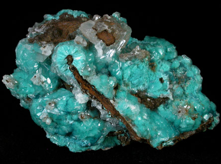 Aurichalcite and Calcite from Mina Ojuela, Mapimi, Durango, Mexico