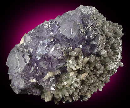Fluorite with Calcite, Quartz from Level 13, San Antonio Mine, Santa Eulalia, Chihuahua, Mexico