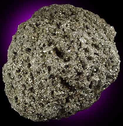 Pyrite (spherical cluster) from ZCA Pierrepont Mine, Grange Ore Body, Pierrepont, St. Lawrence County, New York