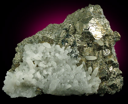 Pyrite with Quartz from East Colusa Mine, Butte Mining District, Summit Valley, Silver Bow County, Montana