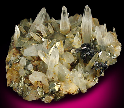 Enargite, Pyrite, Quartz from Leonard Mine, Butte Mining District, Summit Valley, Silver Bow County, Montana