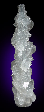 Quartz pseudomorph after Stibnite with Barite from 25-140 Drift, Murray Mine, Jerrit Canyon, Elko County, Nevada