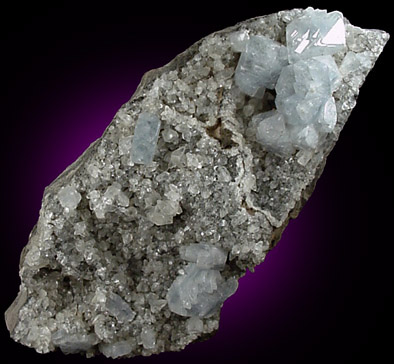 Celestine and Calcite from Route 13 road cut, Chittenengo Falls, Madison County, New York