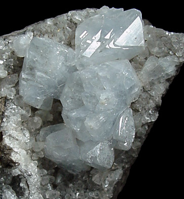 Celestine and Calcite from Route 13 road cut, Chittenengo Falls, Madison County, New York