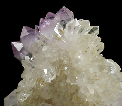 Quartz var. Amethyst Scepters from Kidder Lane east of Woodland Road, Southborough, Worcester County, Massachusetts