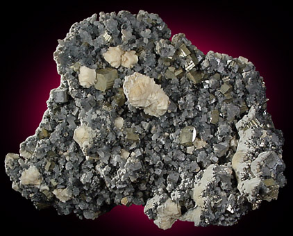 Pyrite, Galena, Quartz, Sphalerite from Black Cloud Mine, Leadville, Lake County, Colorado