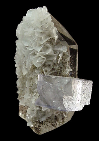 Fluorite on Quartz from Lushi Mine, Hunan, China
