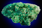 Dioptase on Calcite from Tsumeb Mine, Otavi-Bergland District, Oshikoto, Namibia