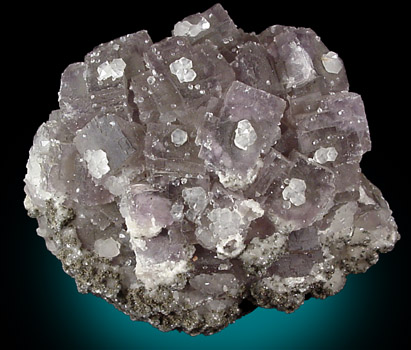 Calcite on Fluorite from Cave-in-Rock District, Hardin County, Illinois