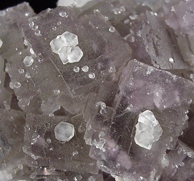 Calcite on Fluorite from Cave-in-Rock District, Hardin County, Illinois