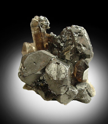 Ferberite and Quartz from Kara Oba (Dzhambul), Betpakdala Desert, Karaganda Oblast', Kazakhstan