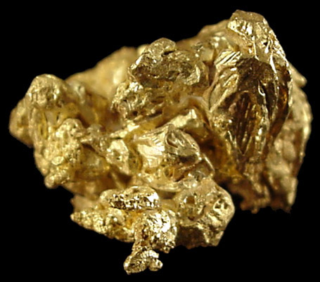 Gold from Sixteen-To-One Mine (16 to 1 Mine), Alleghany, 35 km NE of Grass Valley, Sierra County, California