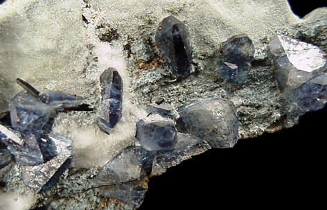 Benitoite and Natrolite from Benitoite Gem Mine, San Benito County, California (Type Locality for Benitoite)