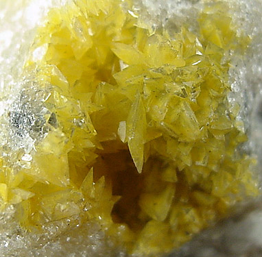 Colemanite with Orpiment from Boron, Kern County, California