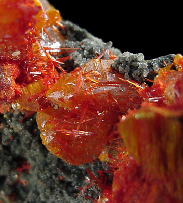 Realgar on Orpiment from Getchell Mine, Humboldt County, Nevada