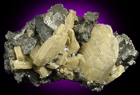 Siderite, Ferberite, Arsenopyrite from Panasqueira Mine, Barroca Grande, 21 km. west of Fundao, Castelo Branco, Portugal