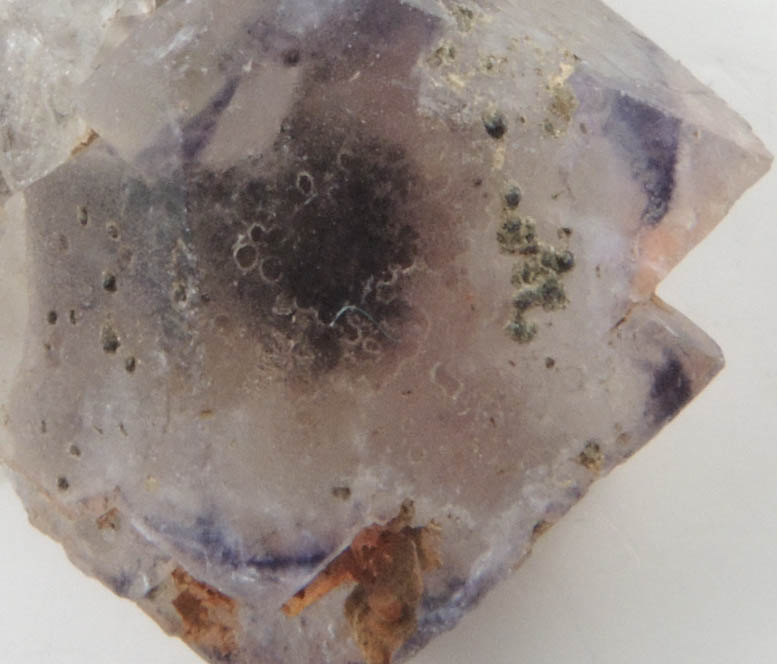 Fluorite with Epidote from Route 30 Road Cut, near Long Lake, Hamilton County, New York