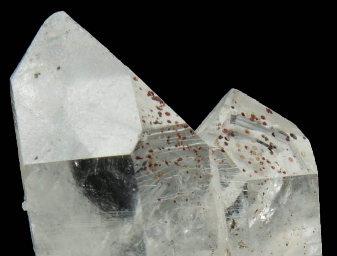 Quartz with Limonite and Epidote from Yellow Lake road cut, St. Lawrence County, New York