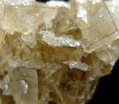 Quartz on Fluorite from Milltown Quarry, Ashover, Derbyshire, England