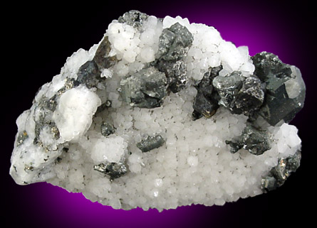 Tennantite-Tetrahedrite on Quartz from El Cobre Mine, Concepcion del Oro, Zacatecas, Mexico