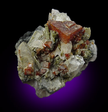 Chabazite, Clinozoisite, Quartz from Striegau, Poland