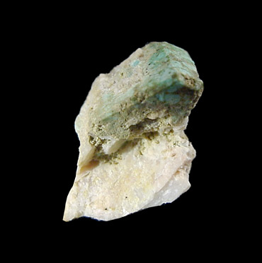 Turquoise pseudomorph after Beryl from Apache Canyon Mines, Turquoise Mountains, San Bernardino County, California