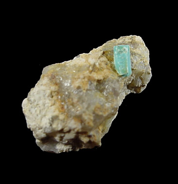 Turquoise pseudomorph after Beryl from Apache Canyon Mines, Turquoise Mountains, San Bernardino County, California