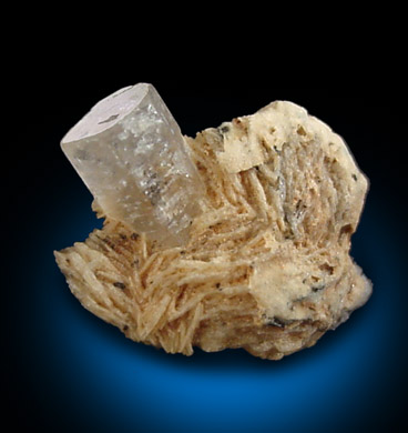 Beryl on Albite from Little Three Mine, Ramona District, San Diego County, California