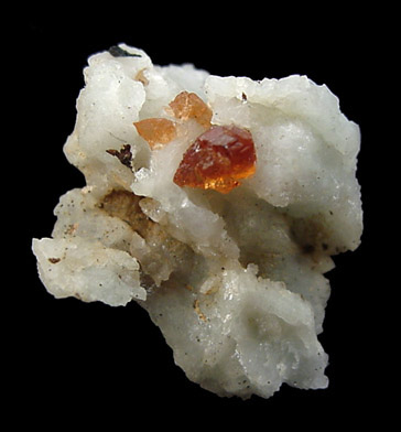 Spessartine Garnet on Albite from Little Three Mine, Ramona District, San Diego County, California