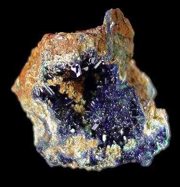 Azurite from El Cobre Mine, Concepcion del Oro, Zacatecas, Mexico