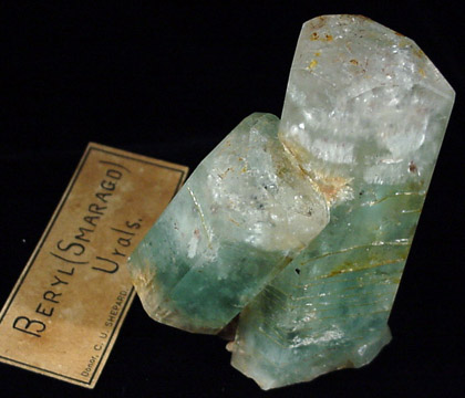 Beryl var. Aquamarine from Ural Mountains, Russia