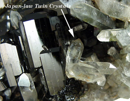 Epidote with Japan Law-twinned Quartz from Green Monster Mountain-Copper Mountain area, south of Sulzer, Prince of Wales Island, Alaska