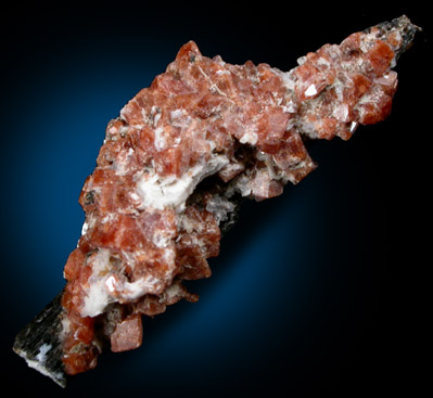 Rhodochrosite and Aegirine from Mont Saint-Hilaire, Qubec, Canada