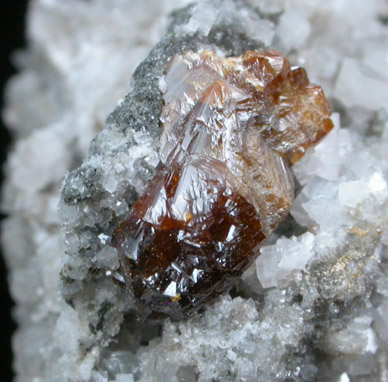 Sphalerite on Dolomite from Walworth Quarry, Wayne County, New York