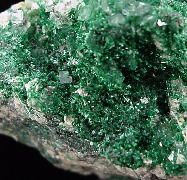 Malachite and Calcite from Tsumeb Mine, Otavi-Bergland District, Oshikoto, Namibia