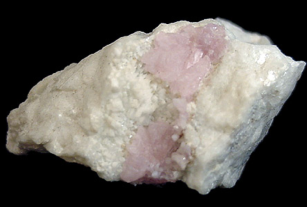 Quartz var. Rose Quartz crystals from Plumbago Mountain, Newry, Maine