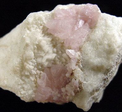 Quartz var. Rose Quartz crystals from Plumbago Mountain, Newry, Maine