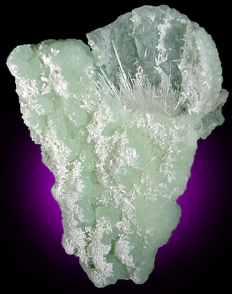 Prehnite pseudomorph after Anhydrite with Natrolite from Upper New Street Quarry, Paterson, Passaic County, New Jersey