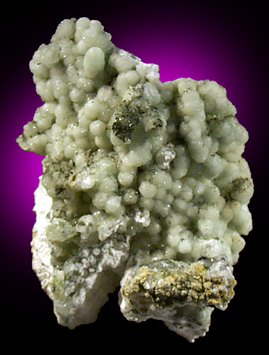 Prehnite with Pumpellyite from O and G Industries Southbury Quarry, Southbury, New Haven County, Connecticut