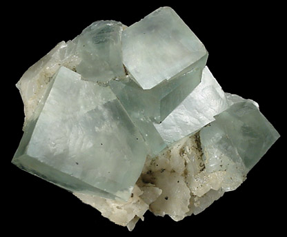 Fluorite on Calcite from Dalnegorsk, Primorskiy Kray, Russia