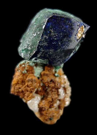 Azurite and Malachite from Toussit Mine, Morocco