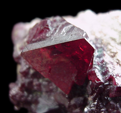 Cuprite on Plancheite from Dikuluwe Mine, 155 WNW of Lubumbashi, Katanga Copperbelt, Lualaba Province, Democratic Republic of the Congo