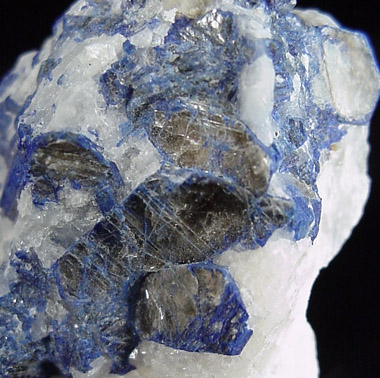 Lazurite pseudomorph after Mica from Sar-e-Sang, Kokscha Valley, Badakshan, Afghanistan (Type Locality for Lazurite)