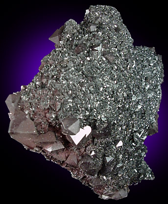 Quartz on Hematite from Cleator Moor, West Cumberland Iron Mining District, Cumbria, England
